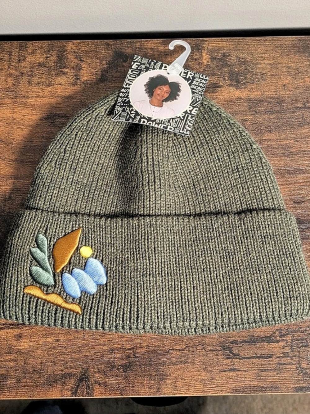 Target Kenesha Sneed Embroidered Beanie in Green Satin Lined NWT Black History